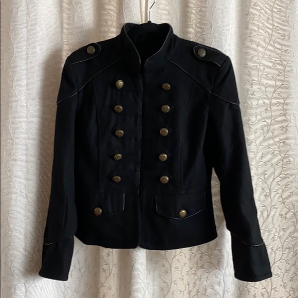 last kiss Jackets & Blazers - Cute Military Style Black Wool Jacket